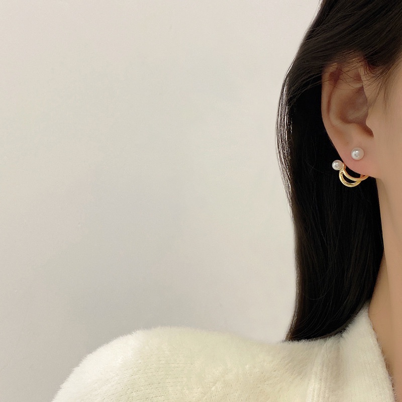 Anting S925 Silver Needle Aksen Mutiara Untuk Wanita