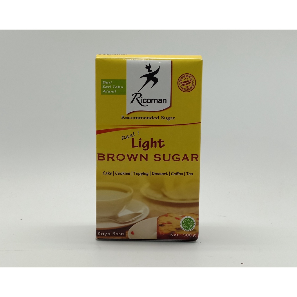 

RICOMAN LIGHT BROWN SUGAR 500GR