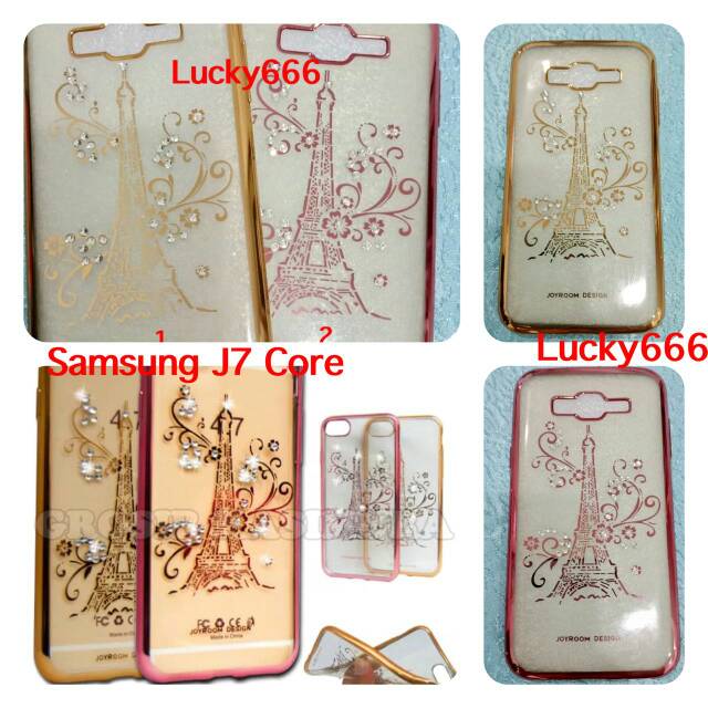 Soft case chrome paris samsung galaxy j7 core silikon motif samsung j7 core j7core