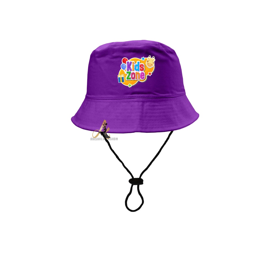 Topi Bucket Anak Laki-laki Perempuan umur 2-8 tahun SABLON Kidz Zone