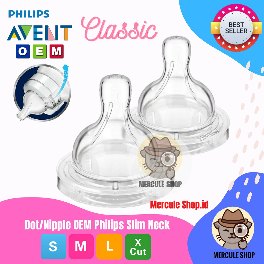 DOT UNTUK PHILIPS AVENT CLASSIC OEM/NIPPLE FOR AVENT CLASSIC/DOT AVENT