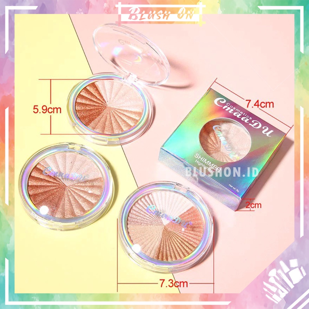 Cmaadu Highlighter Glitter Shimmer Highlithter Pallete Face Powder Countour