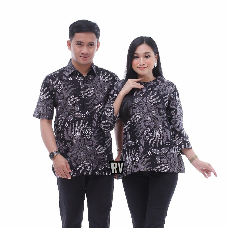 Baju Batik Couple Batik Pasangan Pria Wanita Baju Batik Couple Pria Wanita Lengan Pendek Batik Suami
