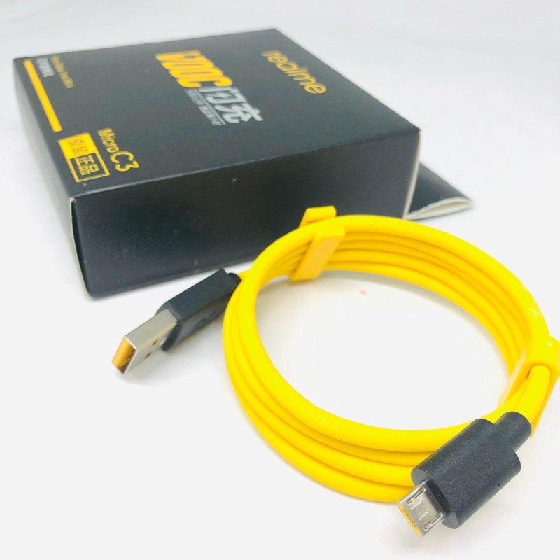 PROMO KABEL DATA REALME C3 KUNING ORI MINI KABLE FC PROMO