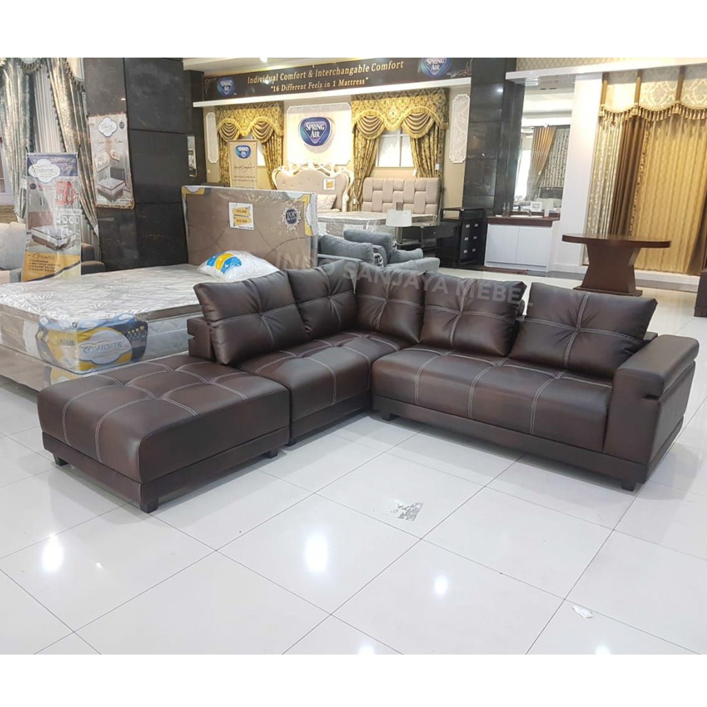 Sofa L Shape Sofa Ruang Tamu Sofa Minimalis Sofa Murah Sofa Ruang Keluarga - Sofa L Shape Cantona