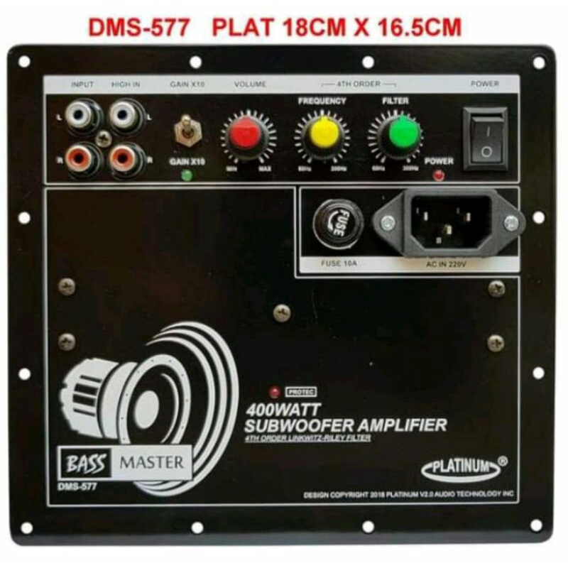 Jual KIT POWER SUBWOOFER PLATE 400 WATT DMS577 Shopee Indonesia