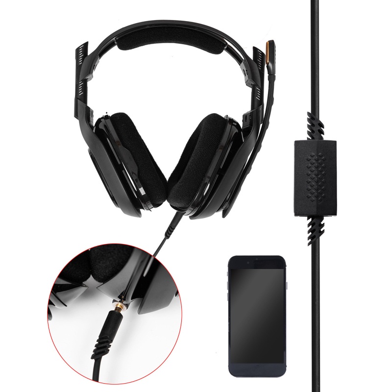 btsg Replaced Audio Earphone Cable with Function for Astro A10 A40 A50 G233 Gaming Headset