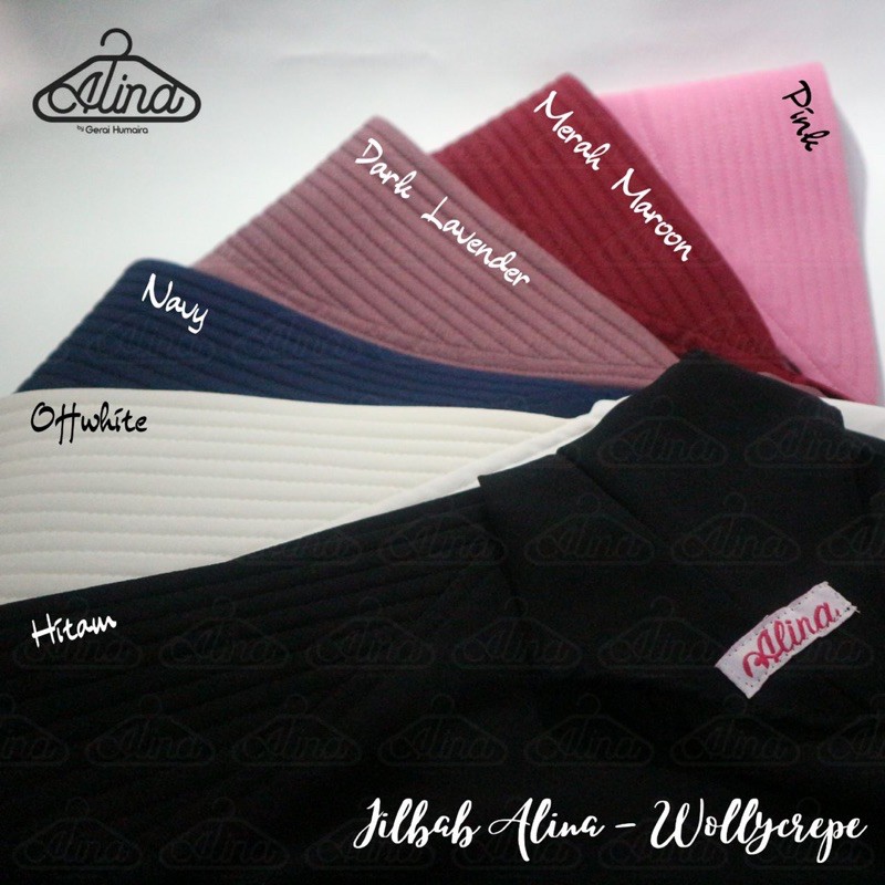 Jilbab Syari Jumbo Alina - Bergo Syari XXL Wolycrepe - Hijab Panjang