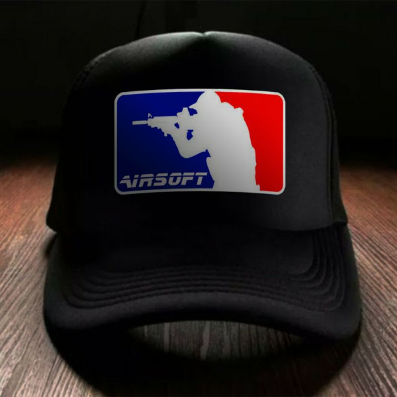 Topi Trucker Game Airsoft Gun Gamer FPS Shooting Sniper Close Combat