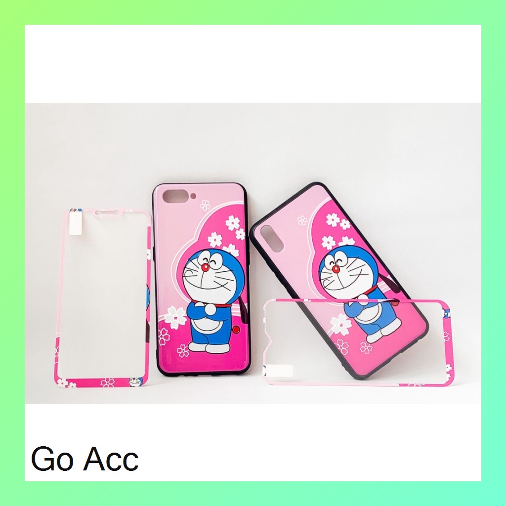 Softcase Tempered Glass karakter for Oppo A1k Realme C2 A31 A33/A53 A37/Neo 9 A3S/C1 A5S/A7/A12/A11K/2 pro/U1/U2 5/5i/5S/C3 C17/7i C12 C15 Samsung j2 Prime vivo y11/y12/y15/y17 y20/y20i/y20s/y12s y30/y30i/y50 y91/y95 y91C Redm1 3S,4A,5A,8A,9A,9C HCTG 20