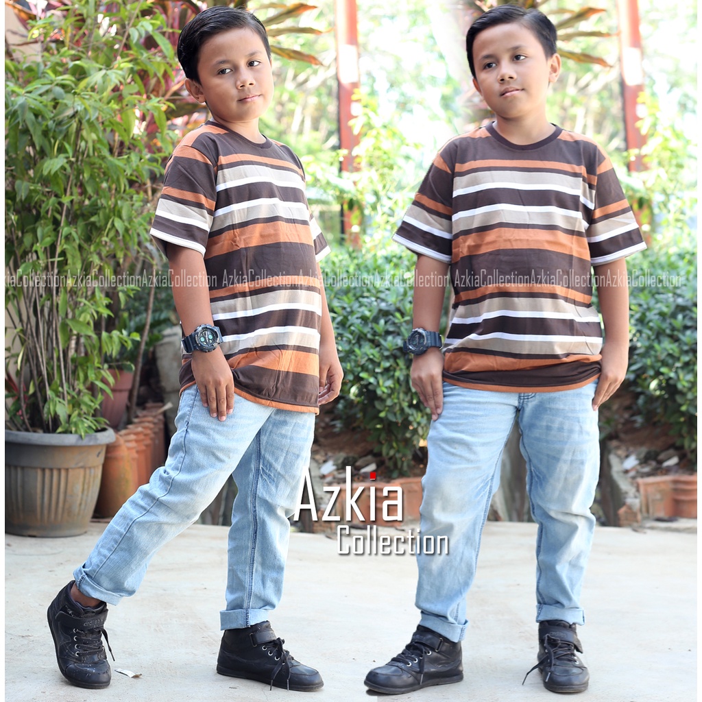 Kaos Anak Laki Laki Motif Salur