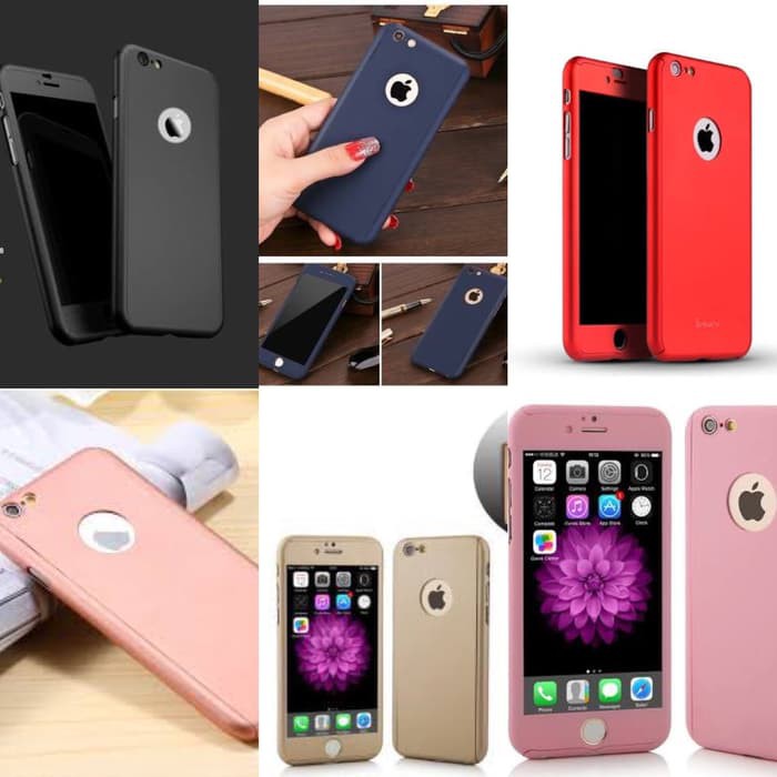 Iphone 5 / 5s / SE 360 Full Protection Hybrid Case + free tempered