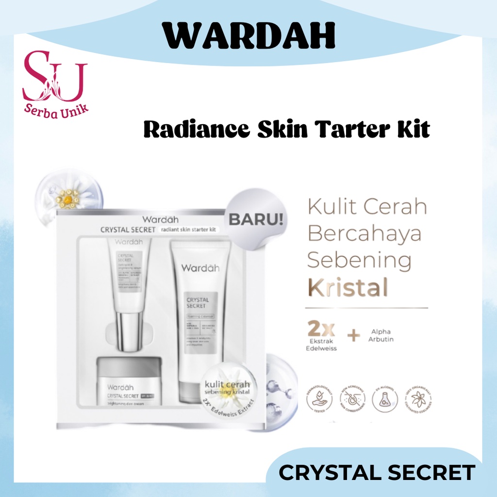 Wardah Crystal Secret Radiance Skin Starter Kit | Travel Size