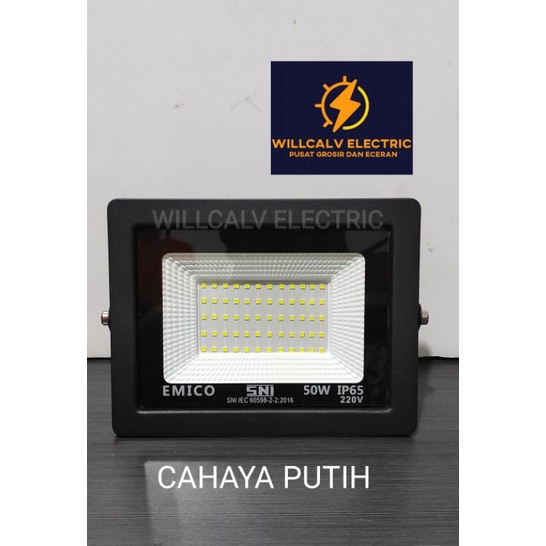 LAMPU SOROT LED - KAP HALOGEN LED - LAMPU TEMBAK LED 50W 50WATT 50W CAHAYA PUTIH