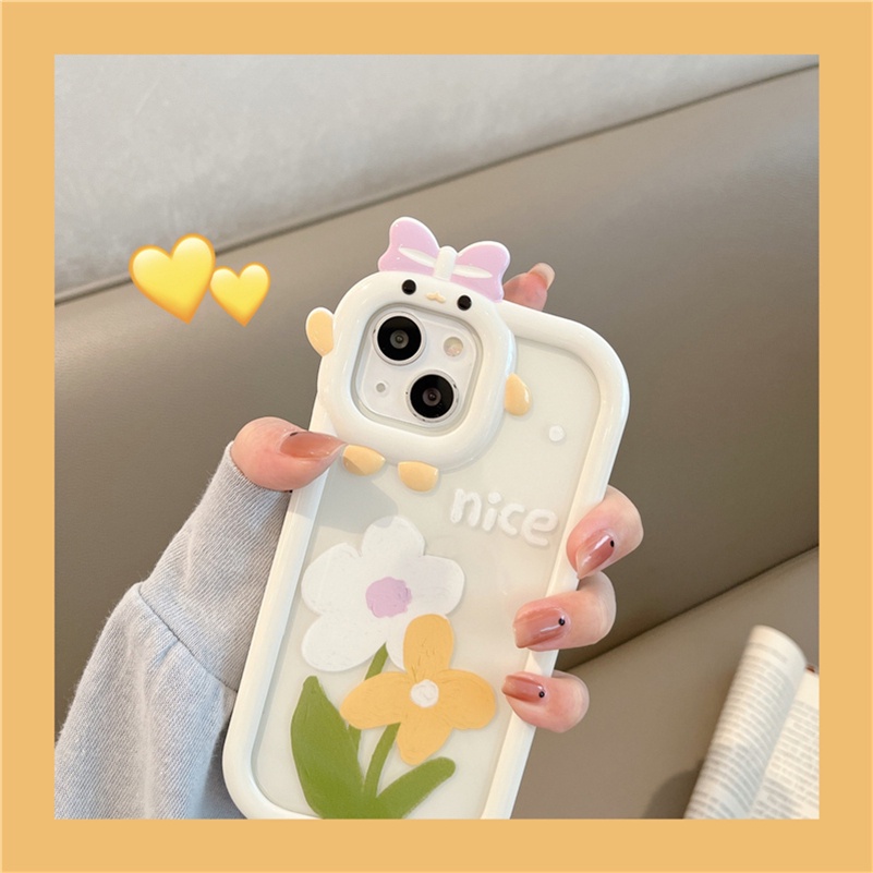 Soft Case Silikon TPU Transparan Motif Bunga Untuk Compatible for iPhone 14 13 12 11 Pro Max X Xr Xs Max iPhone 8 7 6 6s Plus Summer Flower Phone Case Clear Silicone Anti-Scratch Handphone Soft Case Shockproof Soft TPU Back Cover