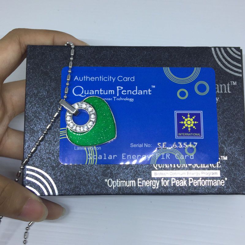 Kalung Kesehatan Terapi Asli - Quantum pendant asli - kalung kesehatan bio energi - kalung kesehatan liontin love hijau