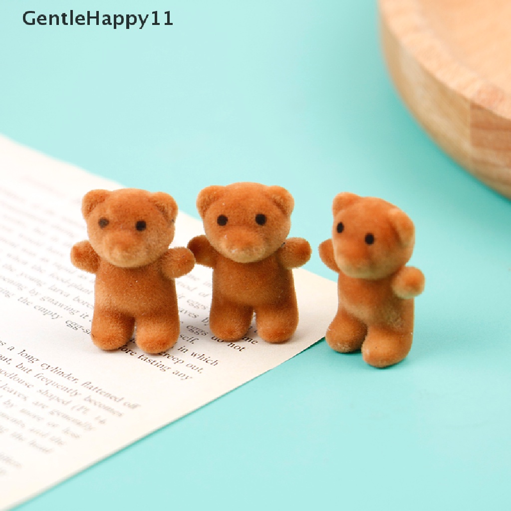 Gentlehappy 1pc Mainan Miniatur Beruang Mini Skala 1: 12 Untuk Dekorasi Rumah Boneka