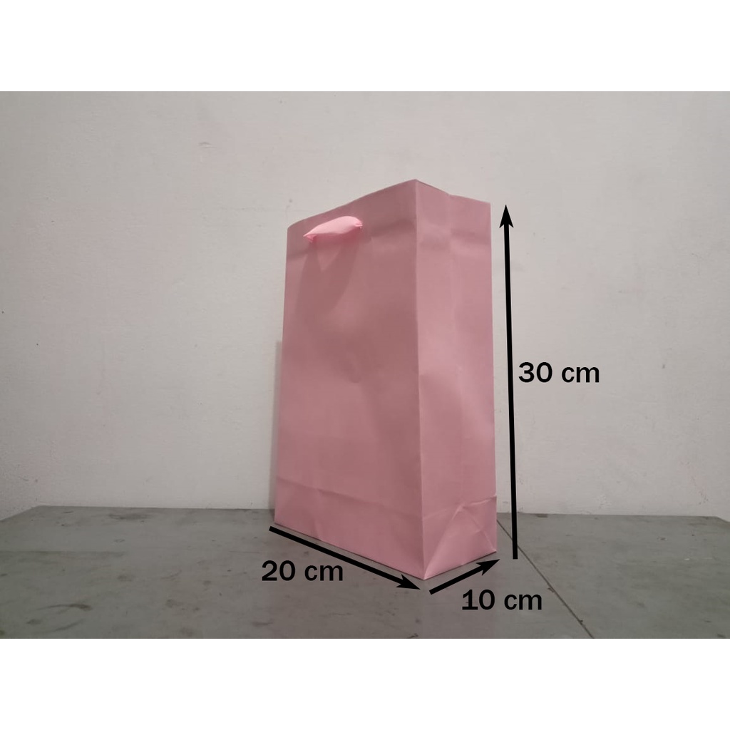

Paperbag Polos Buffalo - Merah Muda / Pink - 20cm x 10cm x 30cm