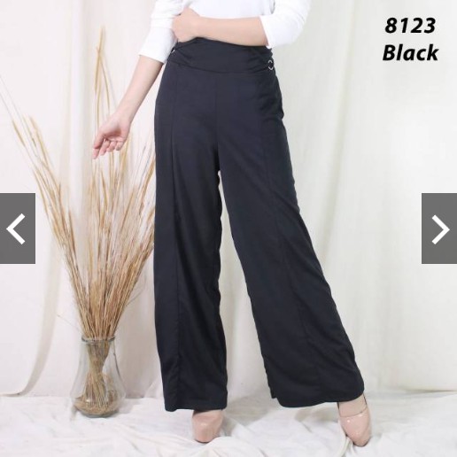 BD 8123 - CELANA POLOS BAGGY PANTS ABG KARET RING WARNA MURAH GROSIR KEREN MELAR HYGET MODELLANO