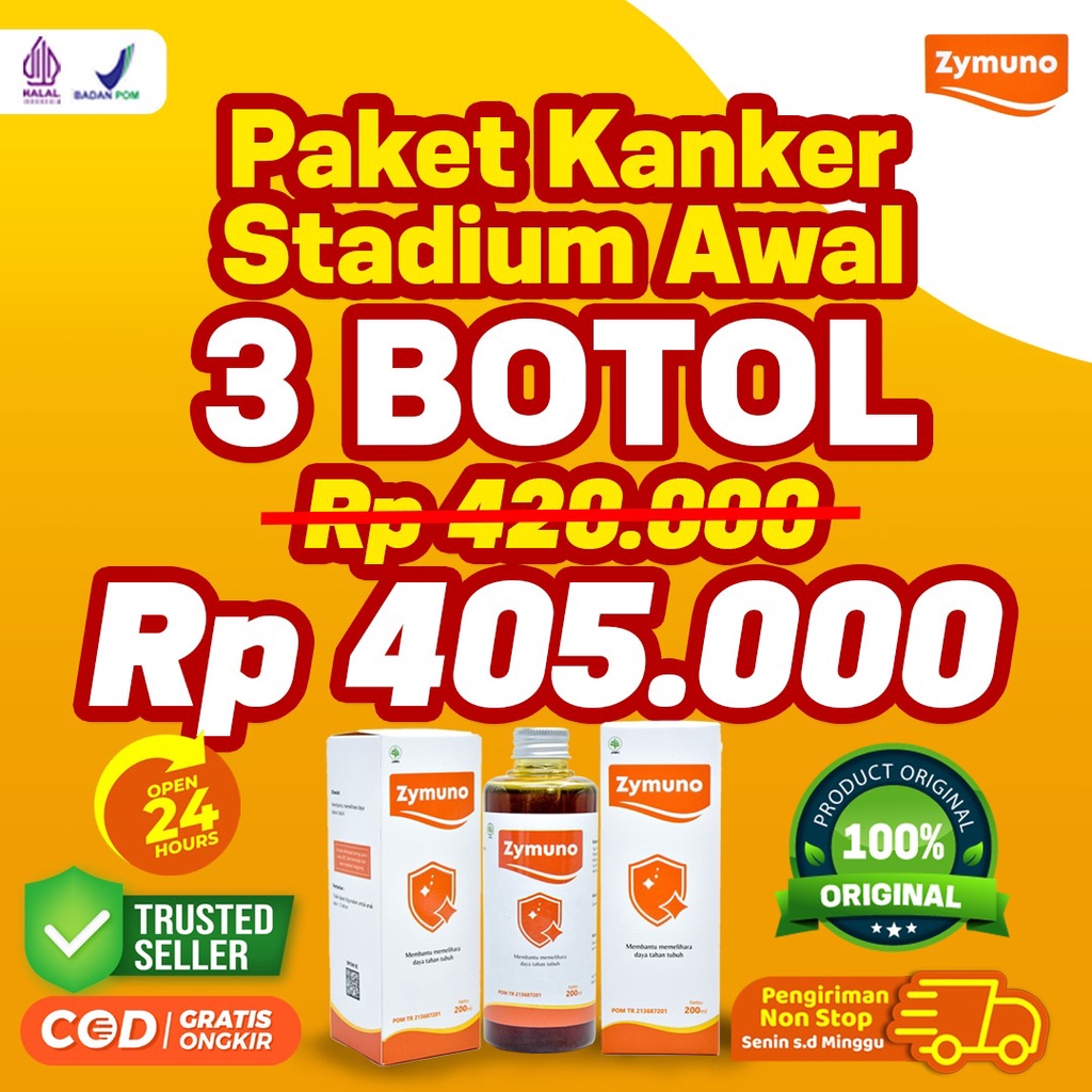 Zymuno Paket 3 – Paket Kanker Stadium Awal Vitamin Herbal Tingkatkan Daya Tahan Tubuh Imunoterapi Kanker Jaga Kesehatan Tubuh Bantu Percepat Penyembuhan Penyakit Cegah Flu Demam dan Batuk Masalah Pencernaan