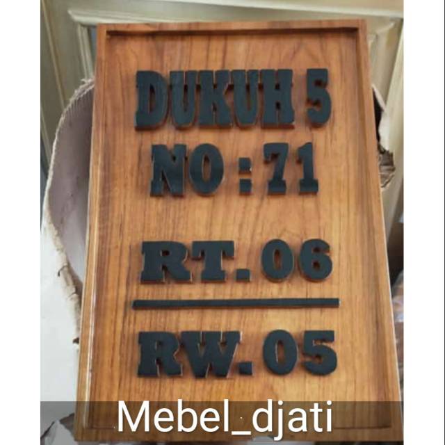 

Papan nama jati rt rw Dukuh