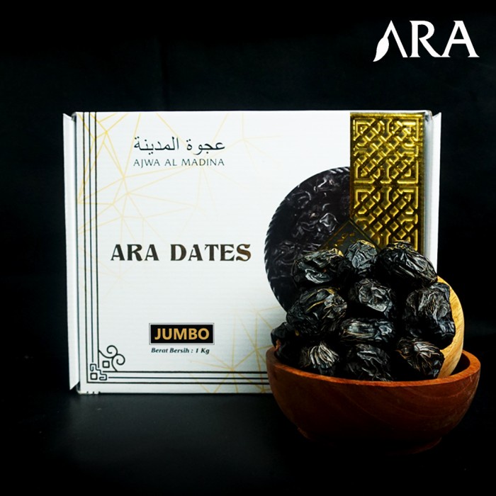 

Kurma Ajwa Madinah Jumbo 1 Kg Ara Dates