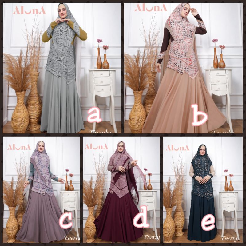 Ready stock siap kirim tanpa PO,syar'i huruf by aluna/syar'i printing by aluna original/syar'i aluna