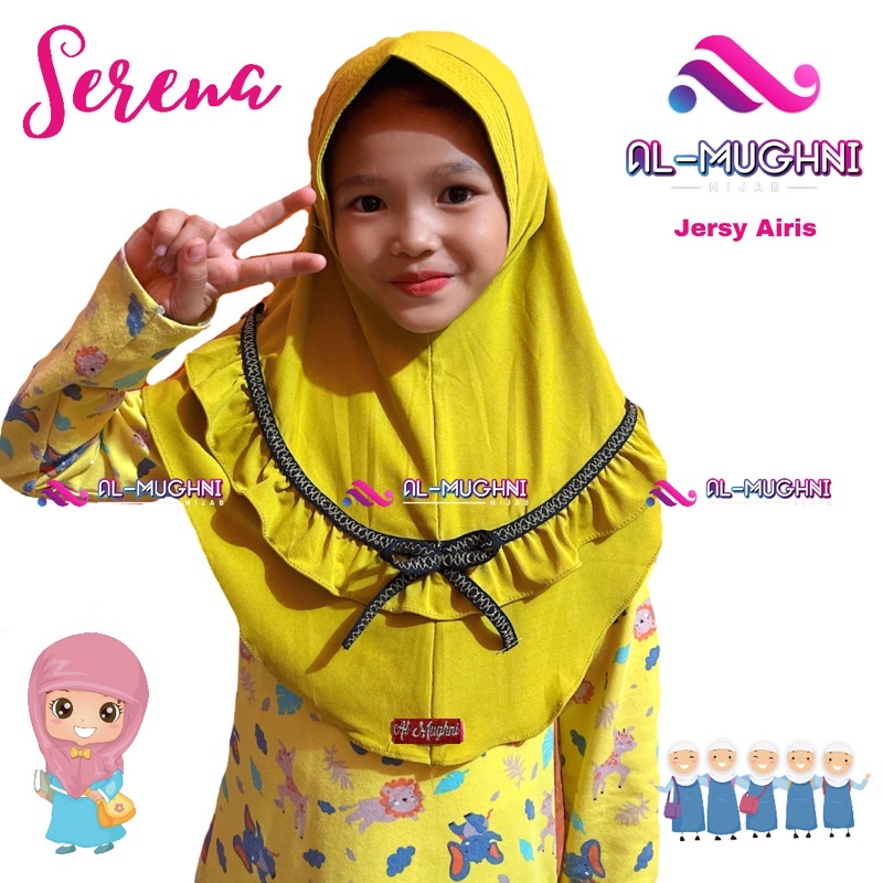 MUGHNI - SK23 COLLECTIONS / SERENA HIJAB BERGO ANAK REMPEL PITA