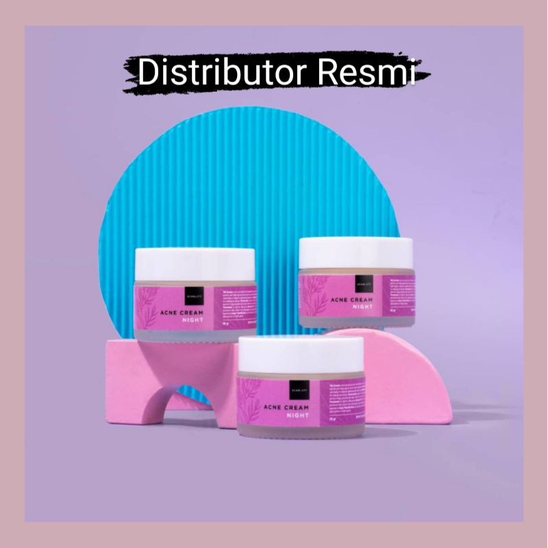 Scarlett Pelembab Wajah / Scarlett Acne Night Cream Perawatan Wajah Berjerawat