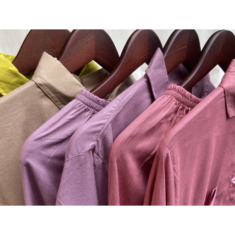 Baju Tidur One Set Polos Multifungsi