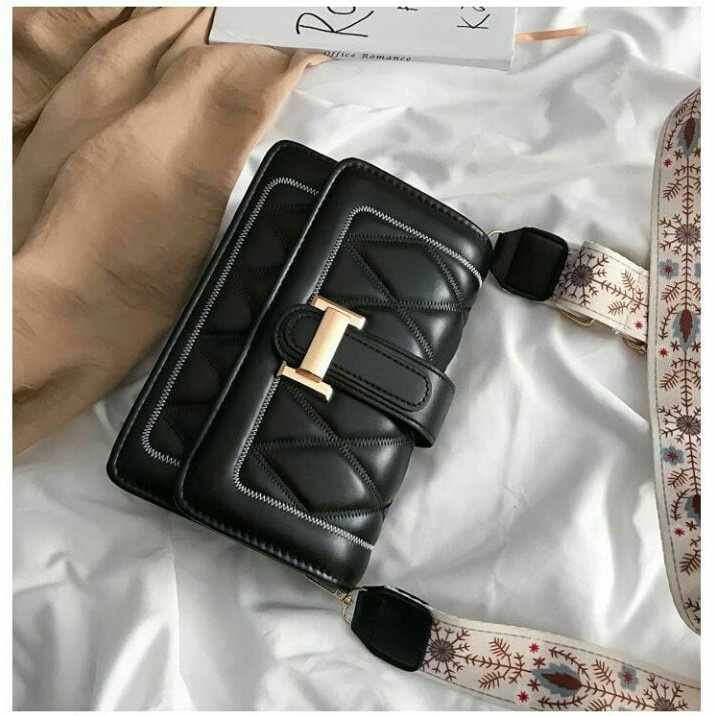 TERBARU 2023 !! TAS SELEMPANG WANITA SLING BAG TALI KAIN MOTIF