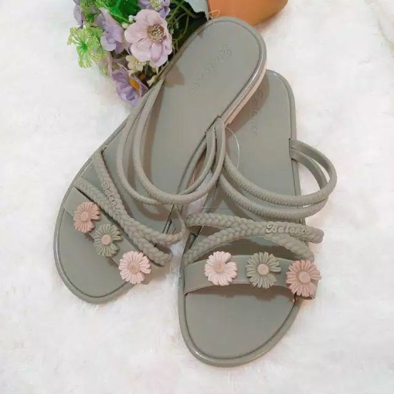 sandal karet jelly tali silang bunga
