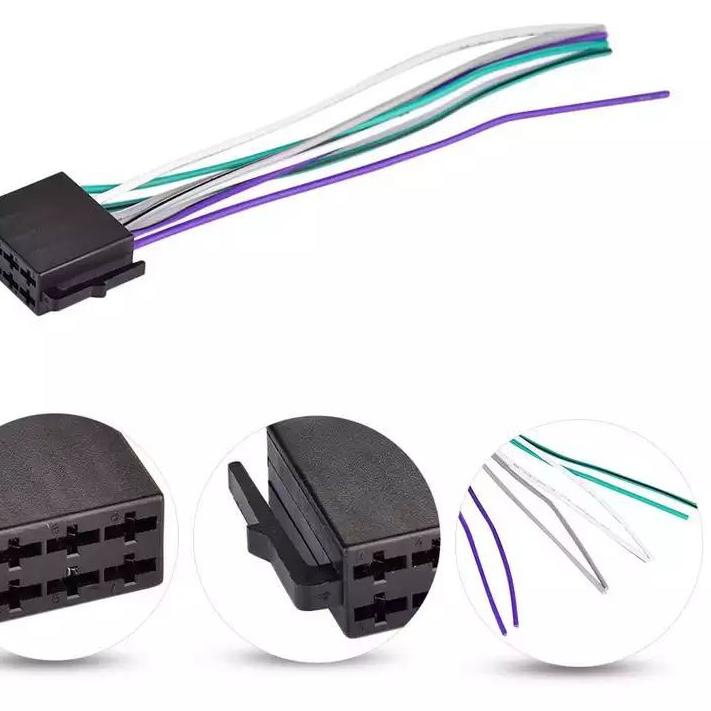 ✈ Soket tape double Din socket head unit model iso songket power dan speaker tape mobil model iso ✭