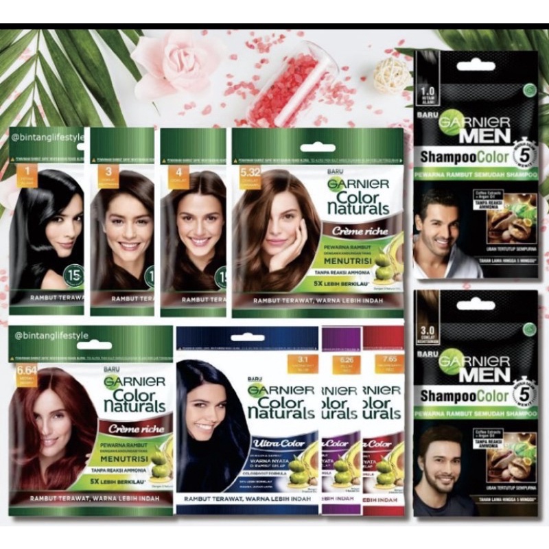 SEMIR GARNIER COLOR NATURAL / GARNIER SACHET PEWARNA RAMBUT CREME RICHE DAN ULTRA COLOUR