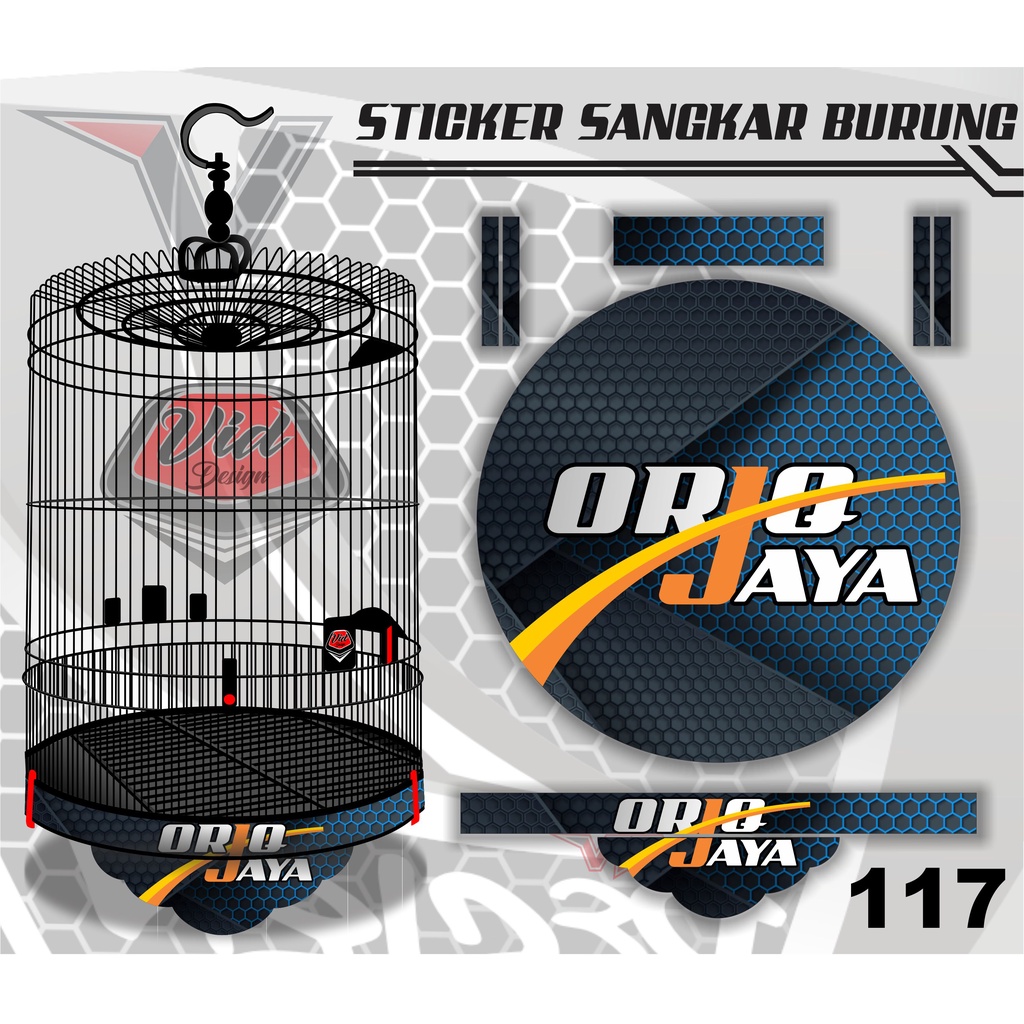 Stiker Kandang Murai Decal sangkar Bulat Murai Batu Oriq Jaya no 1 2 3  4