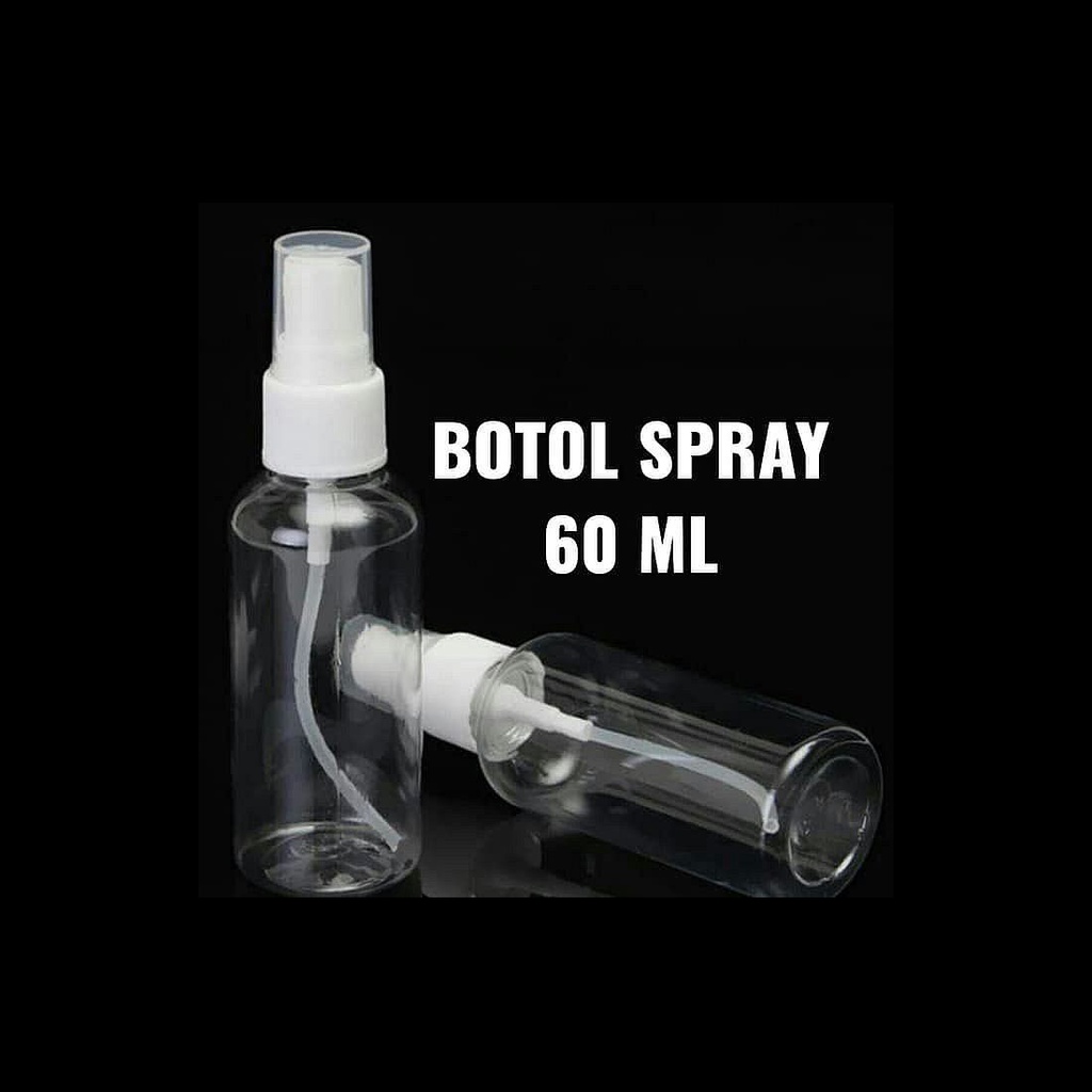 1 Unit Botol Spray Kosong 60 ML / Botol Semprotan Travel Parfum Plastik