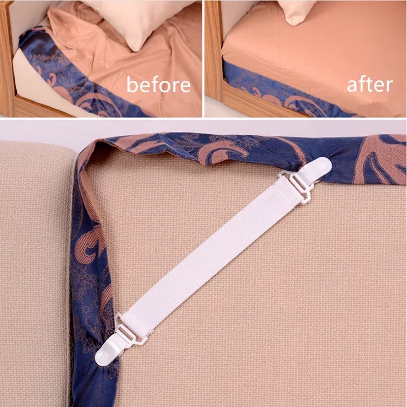 Tali Strap Jepitan Pengait Ujung Sprei isi 4/ Karet Pengait Sudut Sprei / Tali Sprei Kasur ORIGINAL