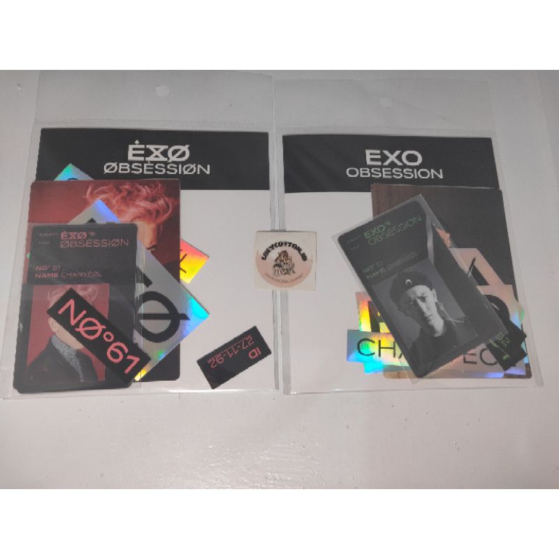 ID CARD DECO STICKER SET CHANYEOL EXO X EXO
