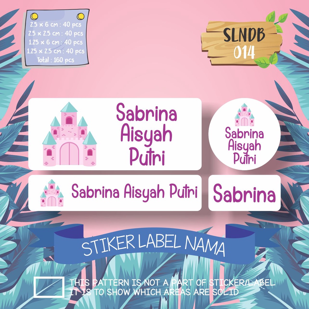 

stiker label nama anak waterproof ballerina kartun lucu owl SLNDB 014