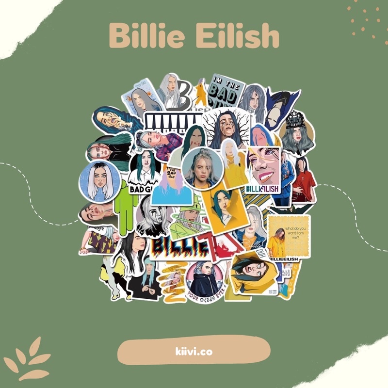 

Billie Eilish Sticker set/Stiker untuk Laptop,Case,Hp,Scrapbook DIY