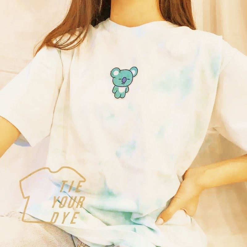 Cs Tshirt Tie Dye K-pop / Kaos Tie Dye Wanita Tumblr Karakter