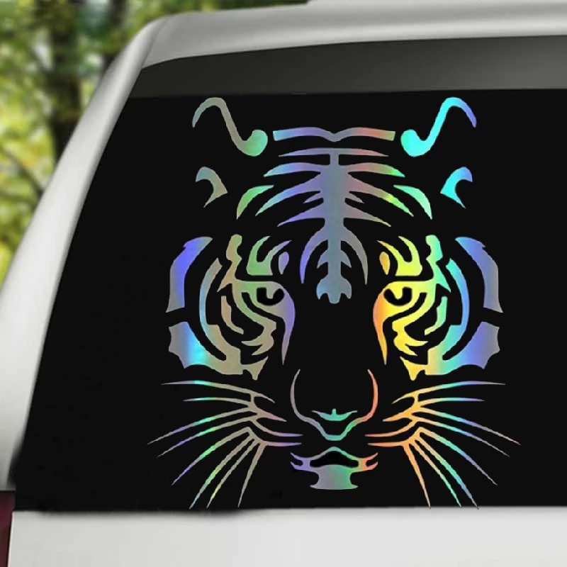 Tahan Air Stiker Mobil Perekat Diri Kendaraan Stiker Kepala Harimau Kepribadian Decals Cars Window