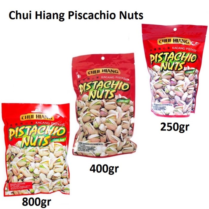 

Chui Hiang Pistachio Nuts Light Salt 400gr Kacang Pistasio Asin Siap Makan