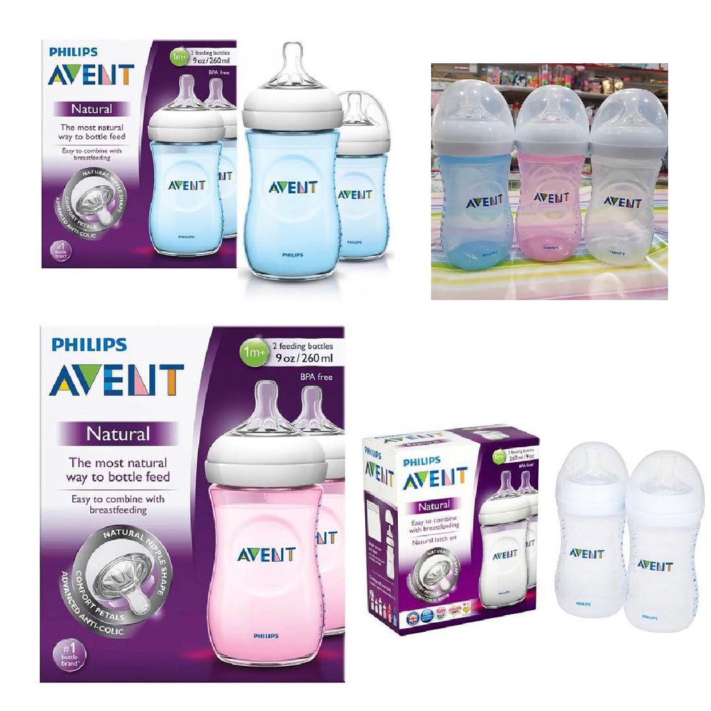 Avent Natural 260ml 260 ml botol susu anak wideneck wide neck BPA free anti bingung puting ibu - PPSU