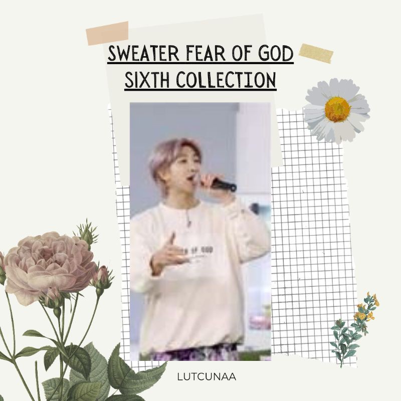 Pre-order Unofficial SWEATER KPop BTS RM rap Monster FEAR OF GOD sixth COLLECTION