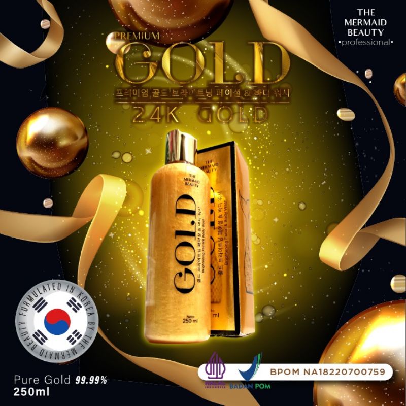 🇰🇷BPOM 24K GOLD FACIAL &amp; BODY WASH 250ML