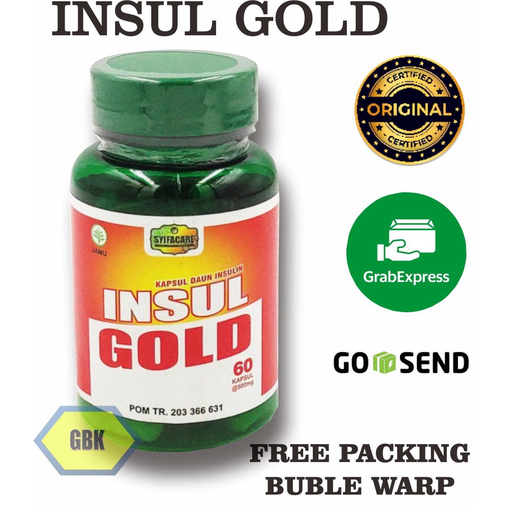 Kapsul INSUL GOLD Obat Herbal Diabetes Kencing Manis Gula Darah Insulgold Asli Original BPOM