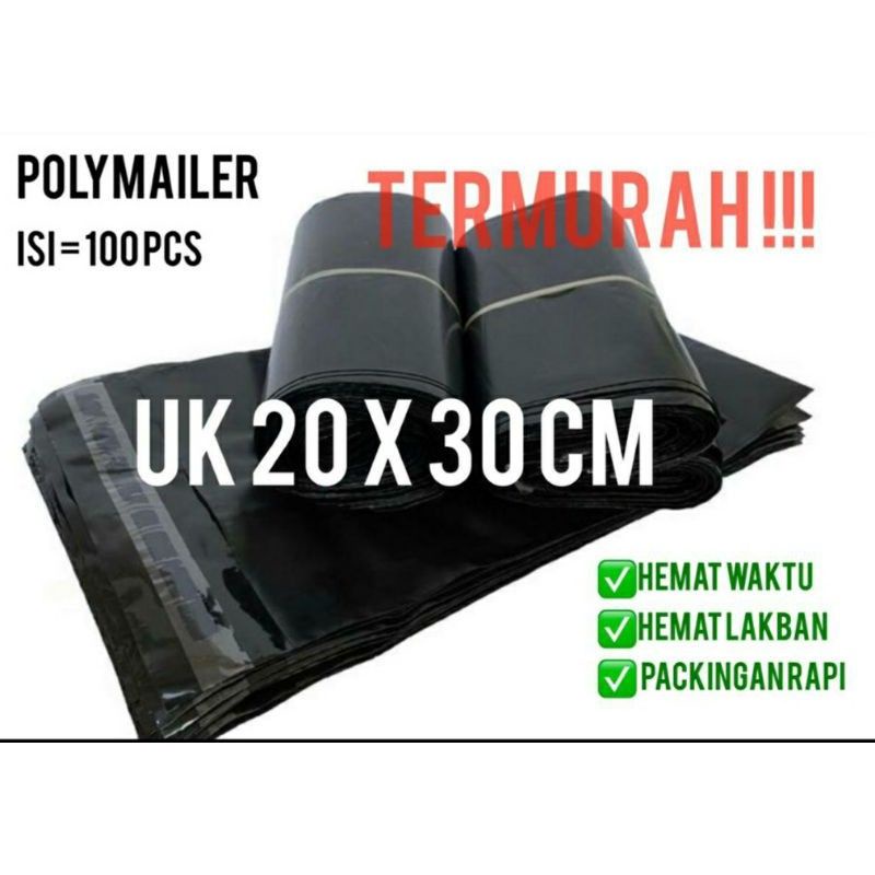 

Plastik polymailer 20x30cm Isi 100 pcs tebal 0.6
