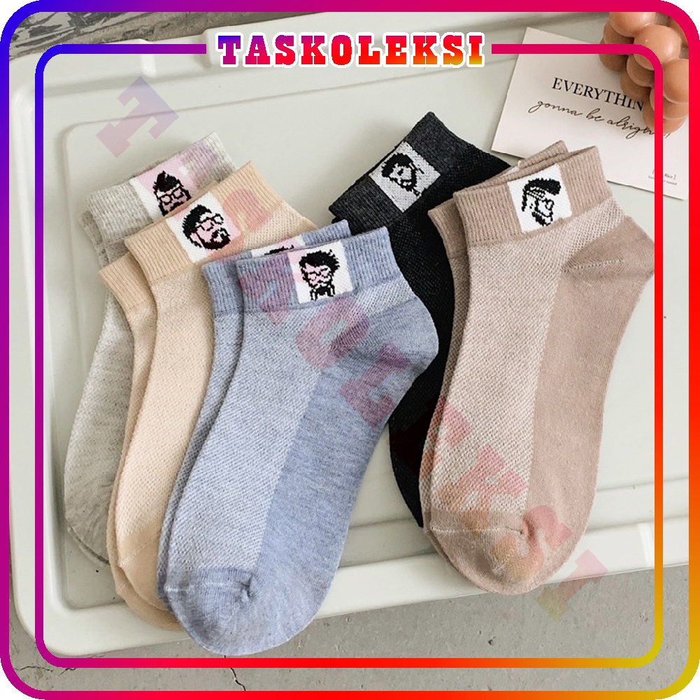 ☛TK☚ Kaos Kaki Polos Semata Kaki Motif Pria / Kaos Kaki Ankle Cute K023