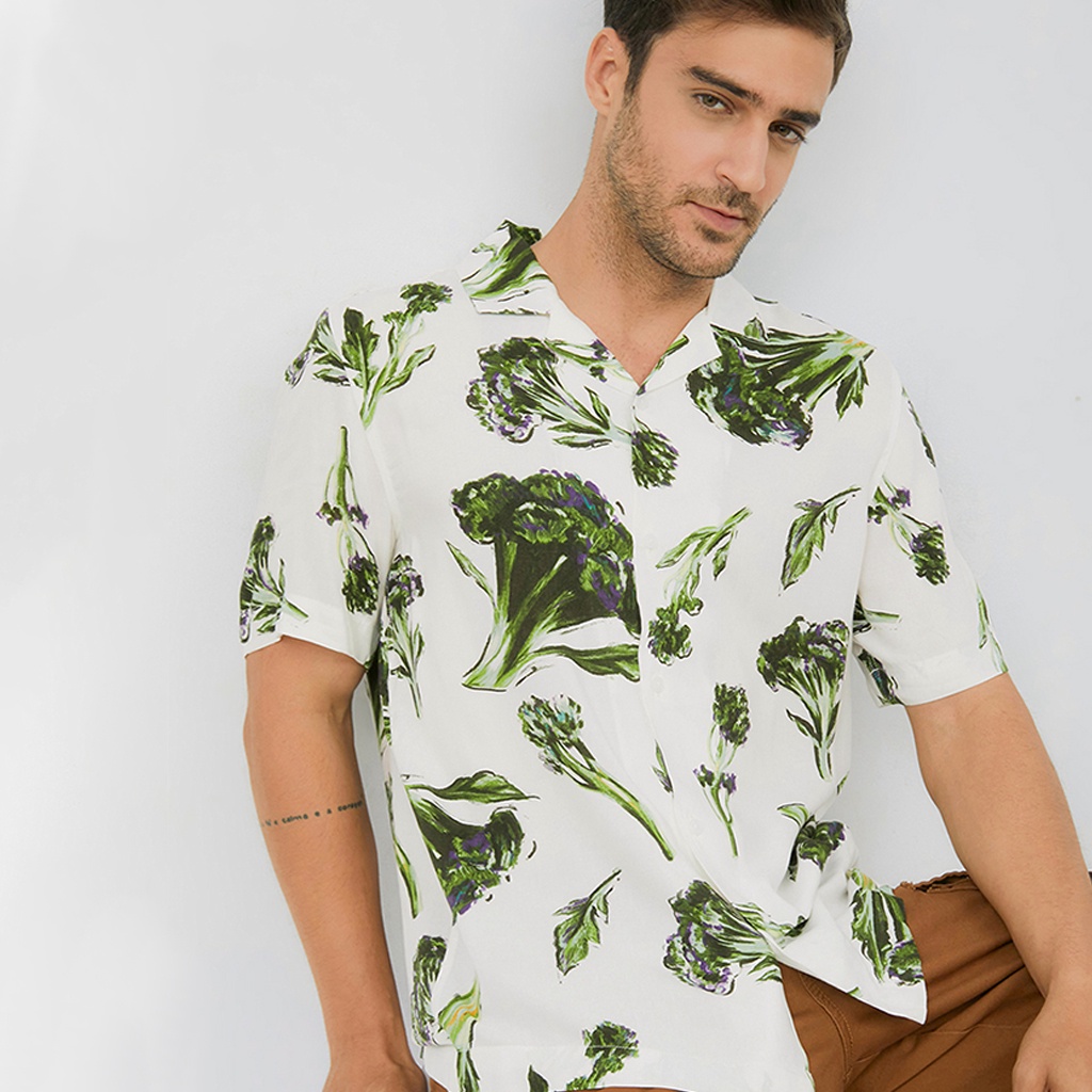 JOY SHADE  Men Kemeja Tangan Pendek BROCOLI Shirt by H&amp;M